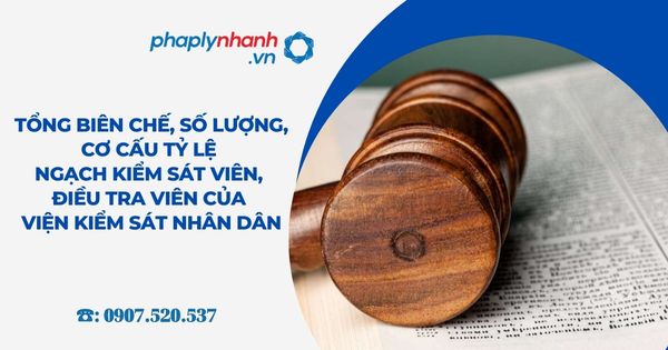 Tổng biên chế, số lượng, cơ cấu tỷ lệ ngạch Kiểm sát viên, Điều tra viên của Viện kiểm sát nhân dân 2 Tổng biên chế, số lượng, cơ cấu tỷ lệ ngạch Kiểm sát viên, Điều tra viên của Viện kiểm sát nhân dân - Tư vấn, hỗ trợ pháp lý nhanh
