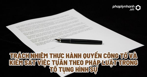 Trách nhiệm thực hành quyền công tố và kiểm sát việc tuân theo pháp luật trong tố tụng hình sự? 1 Trách nhiệm thực hành quyền công tố và kiểm sát việc tuân theo pháp luật trong tố tụng hình sự - Tư vấn, hỗ trợ pháp lý nhanh