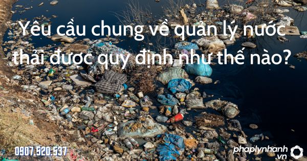 Yêu cầu chung về quản lý nước thải được quy định như thế nào? 1 Yêu cầu chung về quản lý nước thải - tư vấn hỗ trợ pháp lý nhanh