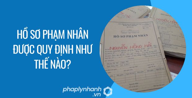 HỒ SƠ PHẠM NHÂN ĐƯỢC QUY ĐỊNH NHƯ THẾ NÀO? 1 hồ sơ phạm nhân được quy định như thế nào - Tư vấn hỗ trợ phaplynhanh