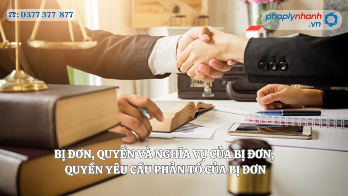 BỊ ĐƠN, QUYỀN VÀ NGHĨA VỤ CỦA BỊ ĐƠN, QUYỀN YÊU CẦU PHẢN TỐ CỦA BỊ ĐƠN 1 BỊ ĐƠN, QUYỀN VÀ NGHĨA VỤ CỦA BỊ ĐƠN, QUYỀN YÊU CẦU PHẢN TỐ CỦA BỊ ĐƠN - Tư vấn hỗ trợ, pháp lý nhanh