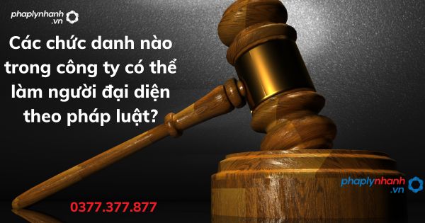 Các chức danh nào trong công ty có thể làm người đại diện theo pháp luật? 1 Các chức danh nào trong công ty có thể làm người đại diện theo pháp luật - tư vấn hỗ trợ pháp lý nhanh
