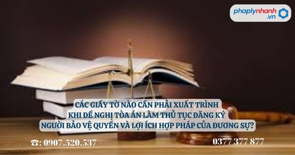 Các giấy tờ nào cần phải xuất trình khi đề nghị Tòa án làm thủ tục đăng ký người bảo vệ quyền và lợi ích hợp pháp của đương sự? 1 Các giấy tờ nào cần phải xuất trình khi đề nghị Tòa án làm thủ tục đăng ký người bảo vệ quyền và lợi ích hợp pháp của đương sự - Tư vấn, hỗ trợ pháp lý nhanh