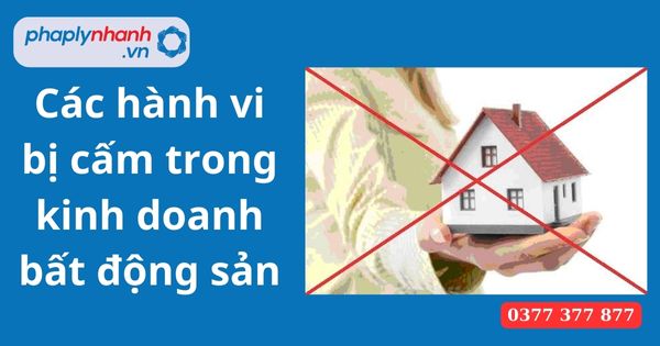 Các hành vi bị cấm trong kinh doanh bất động sản là gì? 1 Các hành vi bị cấm trong kinh doanh bất động sản