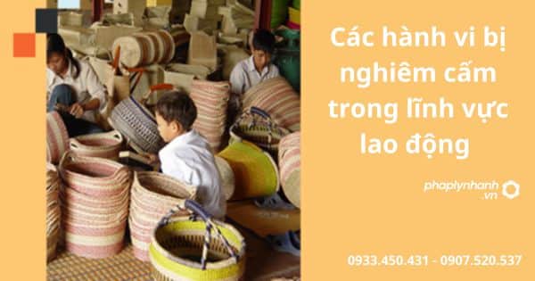 Các hành vi bị nghiêm cấm trong lĩnh vực lao động 5 Các hành vi bị nghiêm cấm trong lĩnh vực lao động