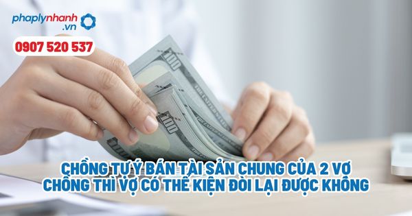 Vợ chồng tự ý bán tài sản chung có đòi lại được không? 1 Chồng tự ý bán tài sản chung của 2 vợ chồng thì vợ có thể kiện đòi lại được không - Tư vấn, hỗ trợ pháp lý nhanh
