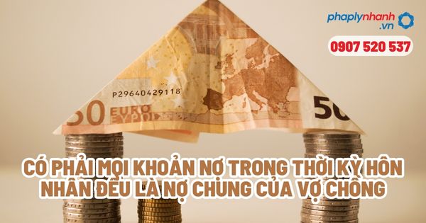Nợ chung trong thời kỳ hôn nhân và nguyên tắc giải quyết? 1 Có phải mọi khoản nợ trong thời kỳ hôn nhân đều là nợ chung của vợ chồng - Tư vấn, hỗ trợ pháp lý nhanh