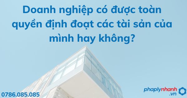 Doanh nghiệp có được toàn quyền định đoạt các tài sản của mình hay không? 1 Doanh nghiệp có được toàn quyền định đoạt các tài sản của mình hay không - tư vấn hỗ trợ pháp lý nhanh