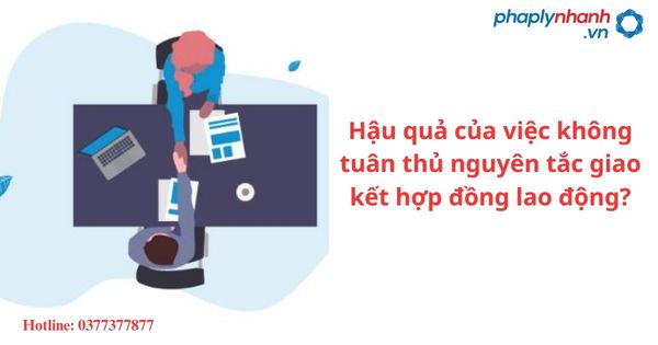 Hậu quả của việc không tuân thủ nguyên tắc giao kết hợp đồng lao động? 1 Hậu quả của việc không tuân thủ nguyên tắc giao kết hợp đồng lao động?