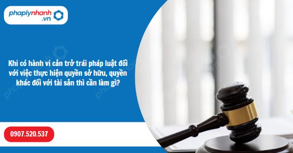 Khi có hành vi cản trở trái pháp luật đối với việc thực hiện quyền sở hữu, quyền khác đối với tài sản thì cần làm gì? 1 Khi có hành vi cản trở trái pháp luật đối với việc thực hiện quyền sở hữu, quyền khác đối với tài sản thì cần làm gì-Hỗ trợ, tư vấn pháp lý nhanh