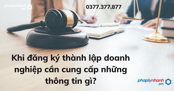 Khi đăng ký thành lập doanh nghiệp cần cung cấp những thông tin gì? 1 Khi đăng ký thành lập doanh nghiệp cần cung cấp những thông tin gì - tư vấn hỗ trợ pháp lý nhanh