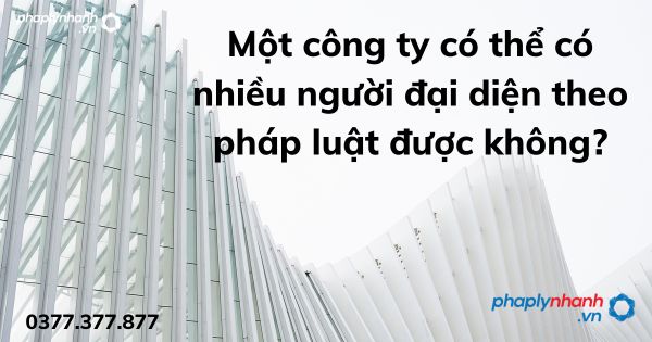 Một công ty có thể có nhiều người đại diện theo pháp luật được không? 1 Một công ty có thể có nhiều người đại diện theo pháp luật được không - tư vấn hỗ trợ pháp lý nhanh
