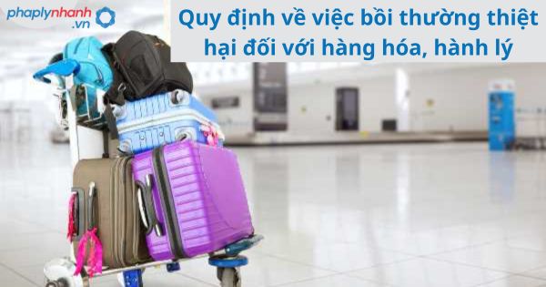 Quy định về việc bồi thường thiệt hại đối với hàng hóa, hành lý 1 Quy định về việc bồi thường thiệt hại đối với hàng hóa, hành lý