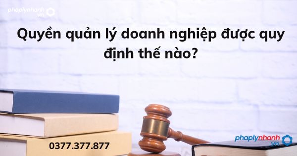Quyền quản lý doanh nghiệp được quy định thế nào? 1 Quyền quản lý doanh nghiệp được quy định thế nào - tư vấn hỗ trợ pháp lý nhanh