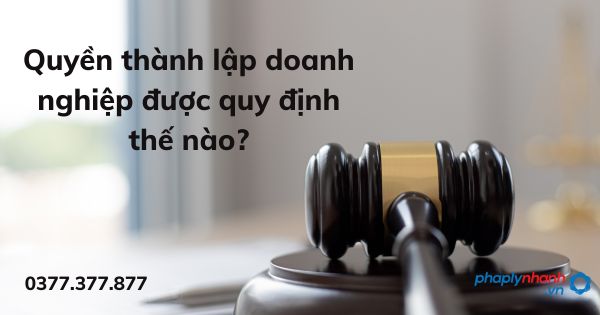 Quyền thành lập doanh nghiệp được quy định thế nào? 1 Quyền thành lập doanh nghiệp được quy định thế nào - tư vấn hỗ trợ pháp lý nhanh