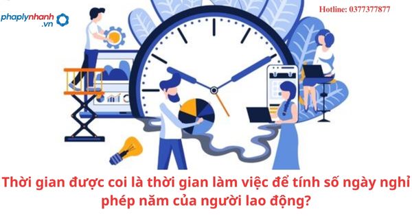 Thời gian được coi là thời gian làm việc để tính số ngày nghỉ phép năm của người lao động? 1 Thời gian được coi là thời gian làm việc để tính số ngày nghỉ phép năm của người lao động?