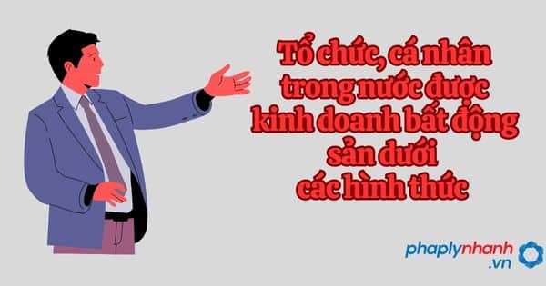 Tổ chức, cá nhân trong nước được kinh doanh bất động sản dưới các hình thức nào? 18 Tổ chức, cá nhân trong nước được kinh doanh bất động sản dưới các hình thức