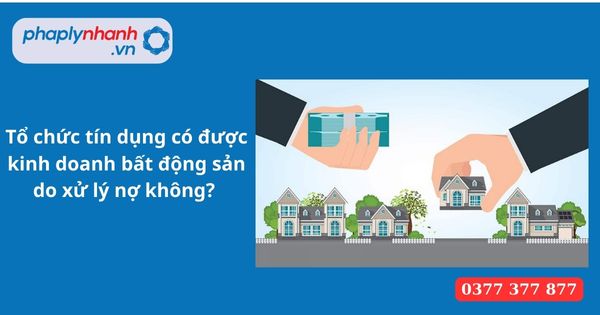 Tổ chức tín dụng có được kinh doanh bất động sản do xử lý nợ không? 1 Tổ chức tín dụng có được kinh doanh bất động sản do xử lý nợ không
