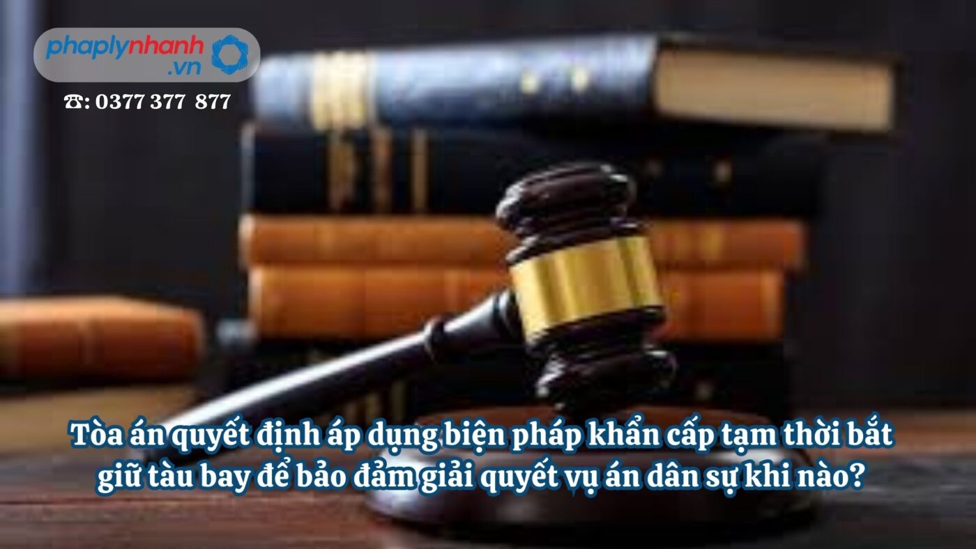 Tòa án quyết định áp dụng biện pháp khẩn cấp tạm thời bắt giữ tàu bay để bảo đảm giải quyết vụ án dân sự khi nào? 3 Tòa án quyết định áp dụng biện pháp khẩn cấp tạm thời bắt giữ tàu bay để bảo đảm giải quyết vụ án dân sự khi nào - Tư vấn, hỗ trợ pháp lý nhanh