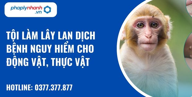 Quy định về tội làm lây lan dịch bệnh nguy hiểm cho động vật, thực vật như nào? 1 Tội làm lây lan dịch bệnh nguy hiểm cho động vật, thực vật - hỗ trợ, tư vấn pháp lý nhanh