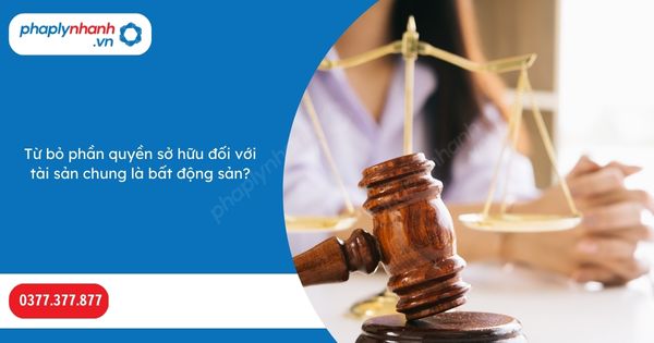 Từ bỏ phần quyền sở hữu đối với tài sản chung là bất động sản? 1 Từ bỏ phần quyền sở hữu đối với tài sản chung là bất động sản-Hỗ trợ, tư vấn pháp lý nhanh