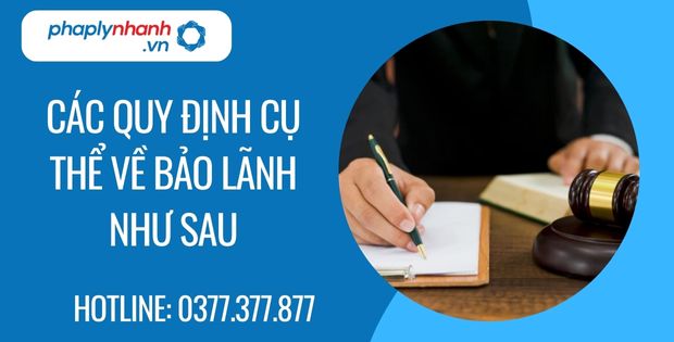 Những quy định về bảo lãnh 2 các quy định cụ thể về bảo lãnh như sau - Tư vấn hỗ trợ phaplynhanh