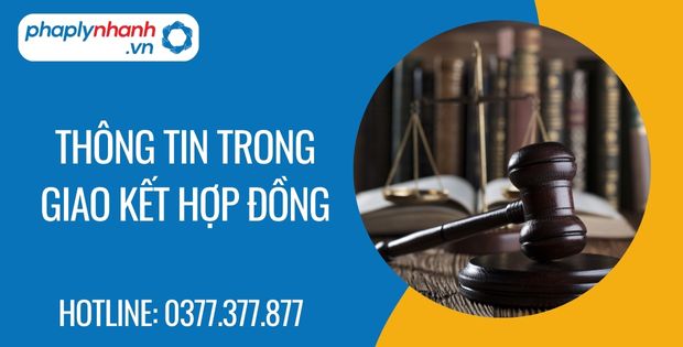 Thông tin trong giao kết hợp đồng là như thế nào? 1 thông tin trong giao kết hợp đồng - Tư vấn hỗ trợ phaplynhanh