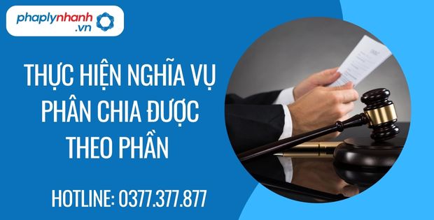 Thực hiện nghĩa vụ phân chia được theo phần là gì? 1 thực hiện nghĩa vụ phân chia được theo phần - Tư vấn hỗ trợ phaplynhanh