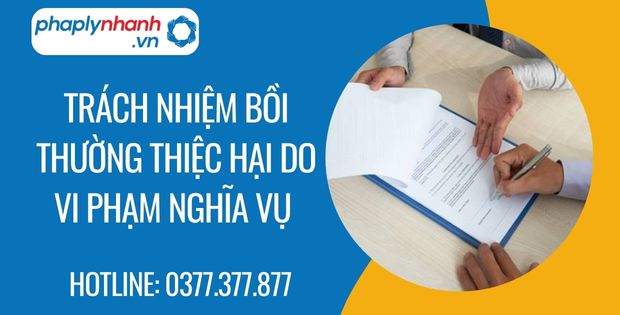 Trách nhiệm bồi thường thiệc hại do vi phạm nghĩa vụ 1 trách nhiệm bồi thường thiệc hại do vi phạm nghĩa vụ - Tư vấn hỗ trợ phaplynhanh