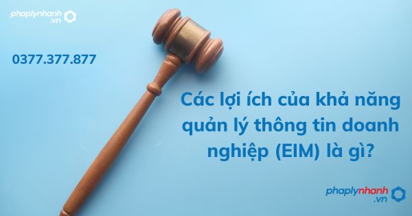 Các lợi ích của khả năng quản lý thông tin doanh nghiệp (EIM) là gì? 1 Các lợi ích của khả năng quản lý thông tin doanh nghiệp (EIM) là gì - tư vấn hỗ trợ pháp lý nhanh