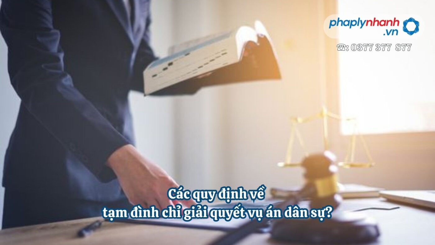 Các quy định về tạm đình chỉ giải quyết vụ án dân sự? 1 Các quy định về tạm đình chỉ giải quyết vụ án dân sự - Tư vấn, hỗ trợ pháp lý nhanh