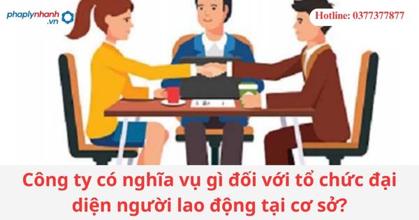 Công ty có nghĩa vụ gì đối với tổ chức đại diện người lao động tại cơ sở? 1 Công ty có nghĩa vụ gì đối với tổ chức đại diện người lao động tại cơ sở?