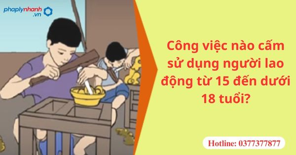 Công việc nào cấm sử dụng người lao động từ đủ 15 đến dưới 18 tuổi? 19 Công việc nào cấm sử dụng người lao động từ đủ 15 đến dưới 18 tuổi