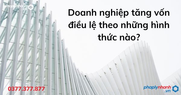 Doanh nghiệp tăng vốn điều lệ theo những hình thức nào - tư vấn hỗ trợ pháp lý nhanh