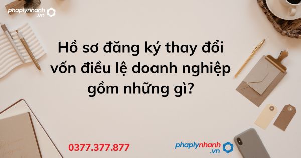 Hồ sơ đăng ký thay đổi vốn điều lệ doanh nghiệp gồm những gì - tư vấn hỗ trợ pháp lý nhanh