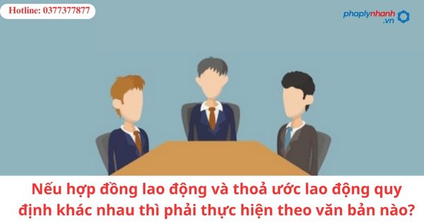 Nếu hợp đồng lao động và thoả ước lao động quy định khác nhau thì phải thực hiện theo văn bản nào? 1 Nếu hợp đồng lao động và thoả ước lao động quy định khác nhau thì phải thực hiện theo văn bản nào?
