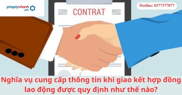 Nghĩa vụ cung cấp thông tin khi giao kết hợp đồng lao động được quy định như thế nào? 1 Nghĩa vụ cung cấp thông tin khi giao kết hợp đồng lao động được quy định như thế nào?
