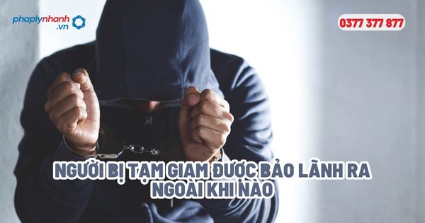 Người bị tạm giam được bảo lãnh ra ngoài khi nào? 1 Người bị tạm giam được bảo lãnh ra ngoài khi nào - Tư vấn, hỗ trợ pháp lý nhanh