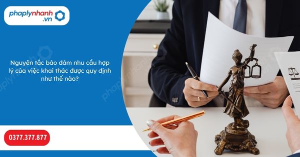 Nguyên tắc bảo đảm nhu cầu hợp lý của việc khai thác được quy định như thế nào? 1 Nguyên tắc bảo đảm nhu cầu hợp lý của việc khai thác được quy định như thế nào-Hỗ trợ, tư vấn pháp lý nhanh