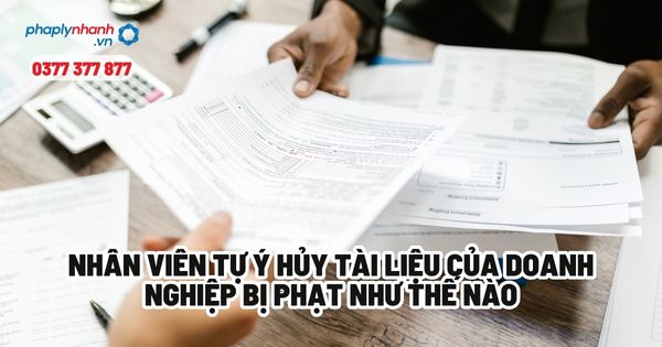 Nhân viên tự ý hủy tài liệu của doanh nghiệp bị phạt như thế nào? 1 Nhân viên tự ý hủy tài liệu của doanh nghiệp bị phạt như thế nào - Tư vấn, hỗ trợ pháp lý nhanh