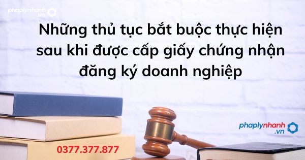 Dịch vụ thành lập doanh nghiệp trọn gói ban đầu? 2 Những thủ tục bắt buộc thực hiện sau khi được cấp giấy chứng nhận đăng ký doanh nghiệp - tư vấn hỗ trợ pháp lý nhanh