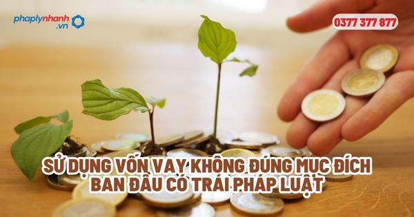 Sử dụng vốn vay không đúng mục đích ban đầu có trái pháp luật? 1 Sử dụng vốn vay không đúng mục đích ban đầu có trái pháp luật - Tư vấn, hỗ trợ pháp lý nhanh