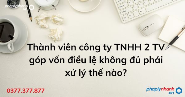 Thành viên công ty TNHH 2 TV góp vốn điều lệ không đủ phải xử lý thế nào? 1 Thành viên công ty TNHH 2 TV góp vốn điều lệ không đủ phải xử lý thế nào - tư vấn hỗ trợ pháp lý nhanh