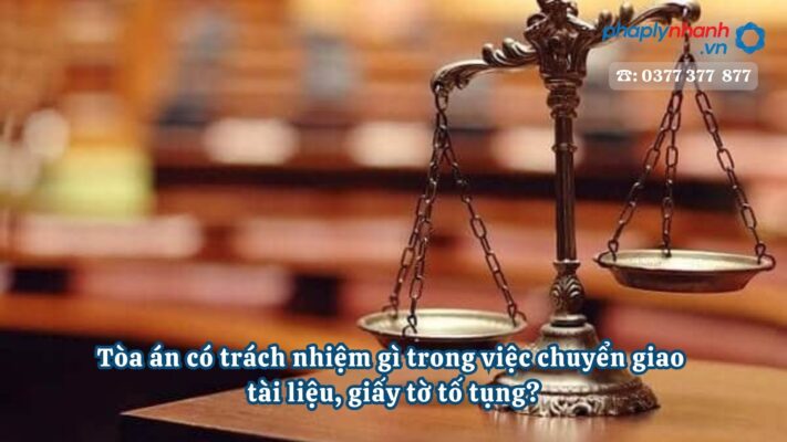 Tòa án có trách nhiệm gì trong việc chuyển giao tài liệu, giấy tờ tố tụng? 1 Tòa án có trách nhiệm gì trong việc chuyển giao tài liệu, giấy tờ tố tụng - Tư vấn, hỗ trợ pháp lý nhanh