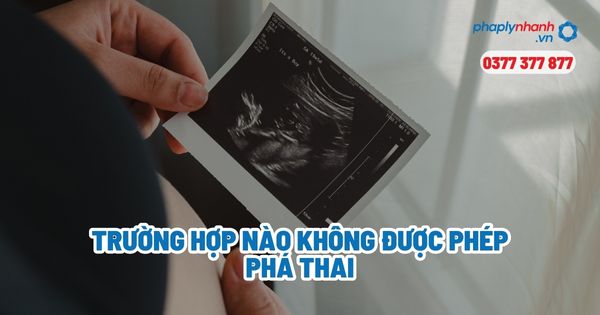 Trường hợp nào không được phép phá thai? 1 Trường hợp nào không được phép phá thai - Tư vấn, hỗ trợ pháp lý nhanh