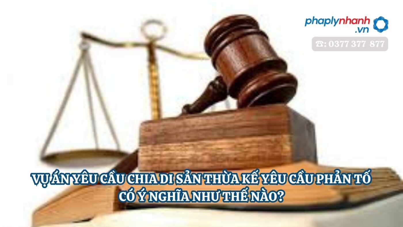 VỤ ÁN YÊU CẦU CHIA DI SẢN THỪA KẾ YÊU CẦU PHẢN TỐ CÓ Ý NGHĨA NHƯ THẾ NÀO - Tư vấn, hỗ trợ pháp lý nhanh