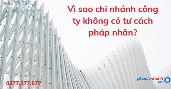 Vì sao chi nhánh công ty không có tư cách pháp nhân? 1 Vì sao chi nhánh công ty không có tư cách pháp nhân - tư vấn hỗ trợ pháp lý nhanh