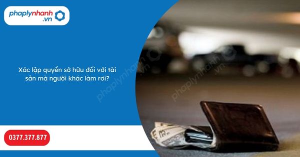Xác lập quyền sở hữu đối với tài sản mà người khác làm rơi? 1 Xác lập quyền sở hữu đối với tài sản mà người khác làm rơi-Hỗ trợ, tư vấn pháp lý nhanh