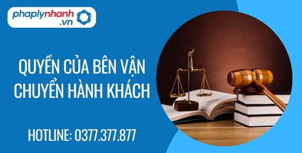 Quyền của bên vận chuyển hành khách 1 quyền của bên vận chuyển hành khách - Tư vấn hỗ trợ phaplynhanh