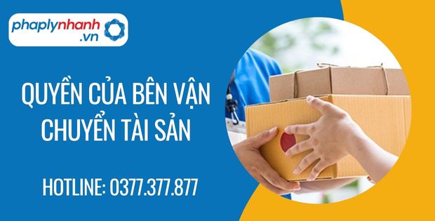 Quyền của bên vận chuyển tài sản là gì 1 quyền của bên vận chuyển tài sản - Tư vấn hỗ trợ phapnhanh